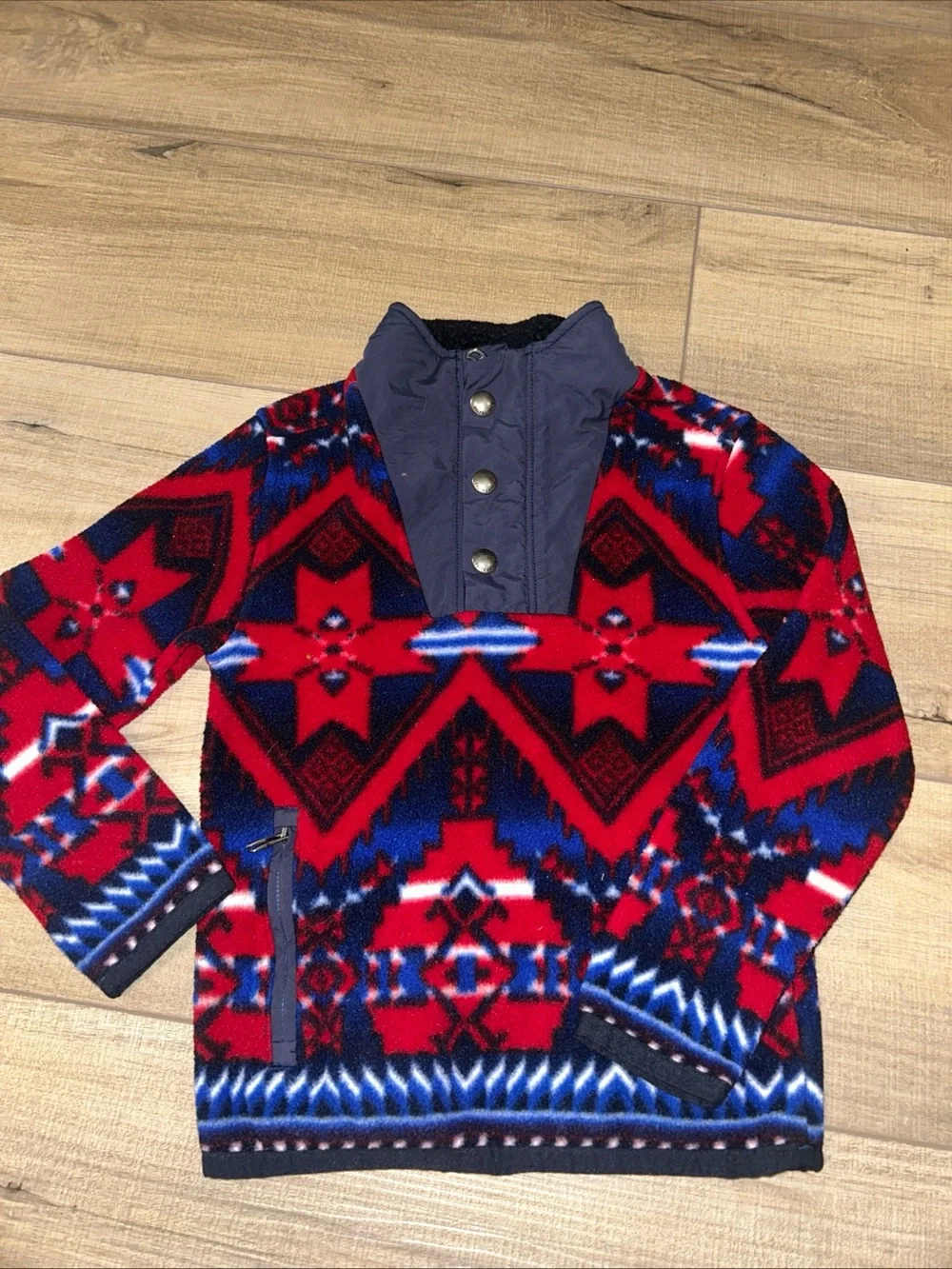 Polo Ralph Lauren Fleece Sweater Kids 5Y Aztec Navajo T Snap Ski Winter School